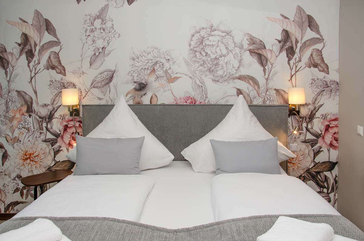 Das frisch gemachte Bett im Komfort Zimmer Residence.